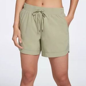 Calia Women's Size Large Journey Woven 5" Shorts in Smudge Sage Green NWOT